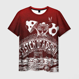 Мужская футболка 3D с принтом System of a Down , 100% полиэфир | прямой крой, круглый вырез горловины, длина до линии бедер | Тематика изображения на принте: hard rock | metal | rock | serj | system of a down | tankian | метал | рок | систем | танкян | хардрок