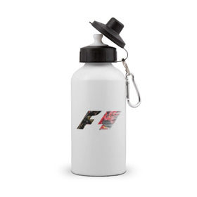Бутылка спортивная с принтом Formula 1 , металл | емкость — 500 мл, в комплекте две пластиковые крышки и карабин для крепления | Тематика изображения на принте: 1 | f | f1 | formula | один | формула