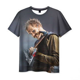 Мужская футболка 3D с принтом Флоки , 100% полиэфир | прямой крой, круглый вырез горловины, длина до линии бедер | vikings | вальхалла | викинги | рагнар лодброк | сериалы | флоки