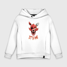 Детское худи Oversize хлопок с принтом Five nights at Freddys Foxy , френч-терри — 70% хлопок, 30% полиэстер. Мягкий теплый начес внутри —100% хлопок | боковые карманы, эластичные манжеты и нижняя кромка, капюшон на магнитной кнопке | фнаф