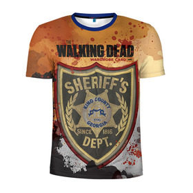 Мужская футболка 3D спортивная с принтом The Walking Dead , 100% полиэстер с улучшенными характеристиками | приталенный силуэт, круглая горловина, широкие плечи, сужается к линии бедра | 