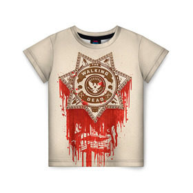 Детская футболка 3D с принтом The Walking Dead , 100% гипоаллергенный полиэфир | прямой крой, круглый вырез горловины, длина до линии бедер, чуть спущенное плечо, ткань немного тянется | Тематика изображения на принте: зомби