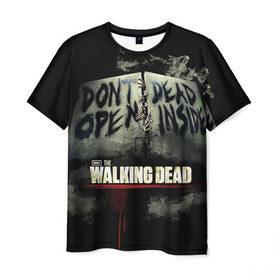 Мужская футболка 3D с принтом The Walking Dead , 100% полиэфир | прямой крой, круглый вырез горловины, длина до линии бедер | зомби