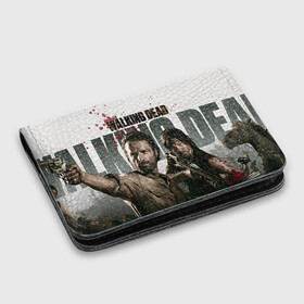 Картхолдер с принтом с принтом The Walking Dead , натуральная матовая кожа | размер 7,3 х 10 см; кардхолдер имеет 4 кармана для карт; | зомби