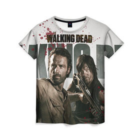 Женская футболка 3D с принтом The Walking Dead , 100% полиэфир ( синтетическое хлопкоподобное полотно) | прямой крой, круглый вырез горловины, длина до линии бедер | зомби