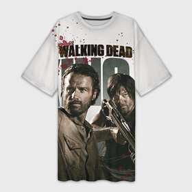 Платье-футболка 3D с принтом The Walking Dead ,  |  | зомби