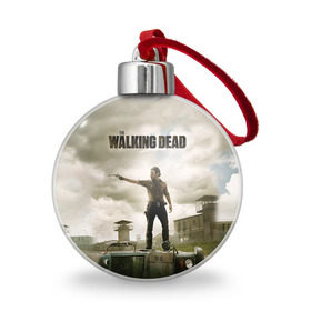 Ёлочный шар с принтом The Walking Dead , Пластик | Диаметр: 77 мм | зомби