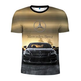Мужская футболка 3D спортивная с принтом Mercedes , 100% полиэстер с улучшенными характеристиками | приталенный силуэт, круглая горловина, широкие плечи, сужается к линии бедра | amg | benz | mercedes | бенс | бенц | мерседес