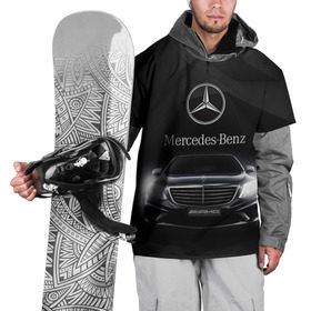 Накидка на куртку 3D с принтом Mercedes , 100% полиэстер |  | amg | benz | mercedes | бенс | бенц | мерседес