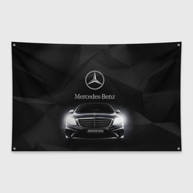 Флаг-баннер с принтом Mercedes , 100% полиэстер | размер 67 х 109 см, плотность ткани — 95 г/м2; по краям флага есть четыре люверса для крепления | Тематика изображения на принте: amg | benz | mercedes | бенс | бенц | мерседес