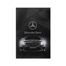 Обложка для паспорта матовая кожа с принтом Mercedes , натуральная матовая кожа | размер 19,3 х 13,7 см; прозрачные пластиковые крепления | amg | benz | mercedes | бенс | бенц | мерседес
