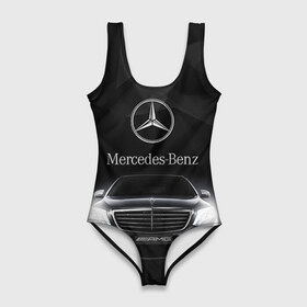 Купальник-боди 3D с принтом Mercedes , 82% полиэстер, 18% эластан | Круглая горловина, круглый вырез на спине | amg | benz | mercedes | бенс | бенц | мерседес