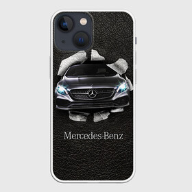 Чехол для iPhone 13 mini с принтом Mercedes ,  |  | amg | benz | mercedes | бенс | бенц | кожа | мерседес