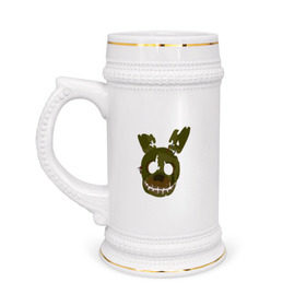 Кружка пивная с принтом FNaF Springtrap ,  керамика (Материал выдерживает высокую температуру, стоит избегать резкого перепада температур) |  объем 630 мл | fnaf | фнаф