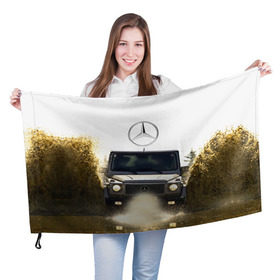 Флаг 3D с принтом Mercedes , 100% полиэстер | плотность ткани — 95 г/м2, размер — 67 х 109 см. Принт наносится с одной стороны | amg | benz | gelentvagen | mercedes | бенс | бенц | гелентваген | гелик | мерседес