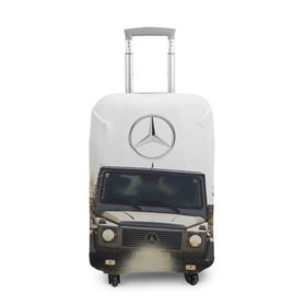 Чехол для чемодана 3D с принтом Mercedes , 86% полиэфир, 14% спандекс | двустороннее нанесение принта, прорези для ручек и колес | amg | benz | gelentvagen | mercedes | бенс | бенц | гелентваген | гелик | мерседес