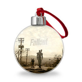 Ёлочный шар с принтом Fallout , Пластик | Диаметр: 77 мм | Тематика изображения на принте: fallout | бункер | постапокалиптические | фалаут | фаллаут | фолаут | фоллаут