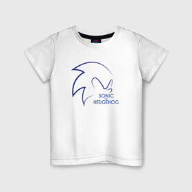 Детская футболка хлопок с принтом Sonic the Hedgehog , 100% хлопок | круглый вырез горловины, полуприлегающий силуэт, длина до линии бедер | 
