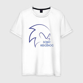 Мужская футболка хлопок с принтом Sonic the Hedgehog , 100% хлопок | прямой крой, круглый вырез горловины, длина до линии бедер, слегка спущенное плечо. | Тематика изображения на принте: 