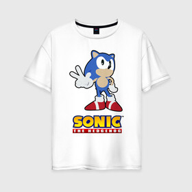 Женская футболка хлопок Oversize с принтом Old Sonic , 100% хлопок | свободный крой, круглый ворот, спущенный рукав, длина до линии бедер
 | 