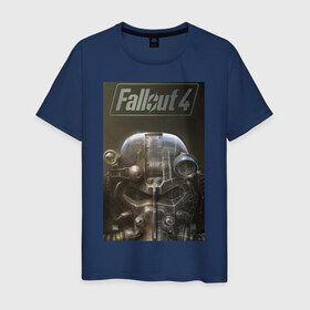 Мужская футболка хлопок с принтом Fallout4 , 100% хлопок | прямой крой, круглый вырез горловины, длина до линии бедер, слегка спущенное плечо. | 