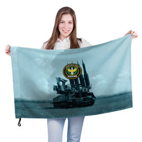 Флаг 3D с принтом Войска Противовоздушной обороны , 100% полиэстер | плотность ткани — 95 г/м2, размер — 67 х 109 см. Принт наносится с одной стороны | армия | войска | всадники апокалипсиса | пво | ракетчики | тополя