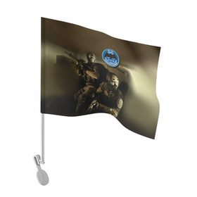 Флаг для автомобиля с принтом Военная разведка , 100% полиэстер | Размер: 30*21 см | разведка