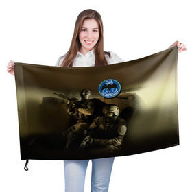 Флаг 3D с принтом Военная разведка , 100% полиэстер | плотность ткани — 95 г/м2, размер — 67 х 109 см. Принт наносится с одной стороны | разведка