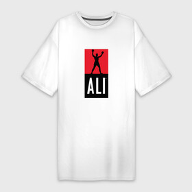 Платье-футболка хлопок с принтом Ali by boxcluber ,  |  | muhammad ali | мухаммед али