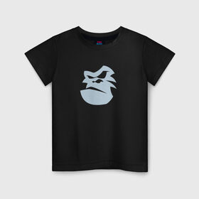 Детская футболка хлопок с принтом Горилла , 100% хлопок | круглый вырез горловины, полуприлегающий силуэт, длина до линии бедер | новый год | обезьяна | символ года | символ года   обезьяна.горилла