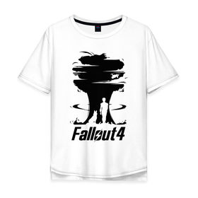 Мужская футболка хлопок Oversize с принтом Fallout 4: взрыв , 100% хлопок | свободный крой, круглый ворот, “спинка” длиннее передней части | Тематика изображения на принте: fallout | fallout 4: взрыввзрыв | апокалипсис | игры | подарок | ядерный