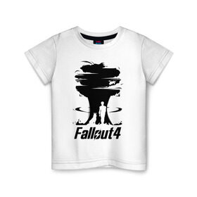 Детская футболка хлопок с принтом Fallout 4: взрыв , 100% хлопок | круглый вырез горловины, полуприлегающий силуэт, длина до линии бедер | fallout | fallout 4: взрыввзрыв | апокалипсис | игры | подарок | ядерный
