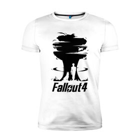 Мужская футболка премиум с принтом Fallout 4: взрыв , 92% хлопок, 8% лайкра | приталенный силуэт, круглый вырез ворота, длина до линии бедра, короткий рукав | Тематика изображения на принте: fallout | fallout 4: взрыввзрыв | апокалипсис | игры | подарок | ядерный