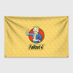 Флаг-баннер с принтом Fallout , 100% полиэстер | размер 67 х 109 см, плотность ткани — 95 г/м2; по краям флага есть четыре люверса для крепления | fallout | бункер | постапокалиптические | фалаут | фаллаут | фолаут | фоллаут