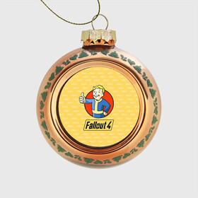 Стеклянный ёлочный шар с принтом Fallout , Стекло | Диаметр: 80 мм | fallout | бункер | постапокалиптические | фалаут | фаллаут | фолаут | фоллаут