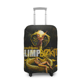 Чехол для чемодана 3D с принтом Limp Bizkit , 86% полиэфир, 14% спандекс | двустороннее нанесение принта, прорези для ручек и колес | bizkit | cobra | gold | limp | limp bizkit | бизкит | голд | кобра | лимп | лимп бизкит | лимпбизкит | рок