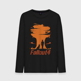 Мужской лонгслив хлопок с принтом Fallout 4 , 100% хлопок |  | 4 | fallout | взрыв | игра | изображение постера из игры fallout 4.серия игр fallout.     четыре | собака.