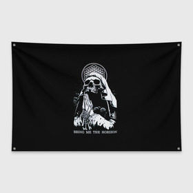 Флаг-баннер с принтом Bring Me The Horizon , 100% полиэстер | размер 67 х 109 см, плотность ткани — 95 г/м2; по краям флага есть четыре люверса для крепления | bmth | bring me the horizon | hardcore | rock | музыка | рок