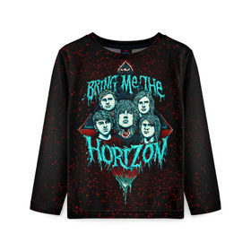 Детский лонгслив 3D с принтом Bring Me The Horizon , 100% полиэстер | длинные рукава, круглый вырез горловины, полуприлегающий силуэт
 | bmth | bring me the horizon | hardcore | rock | музыка | рок