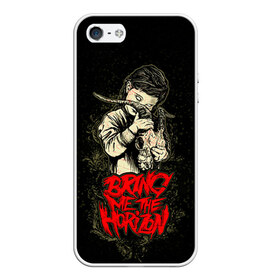 Чехол для iPhone 5/5S матовый с принтом Bring Me The Horizon , Силикон | Область печати: задняя сторона чехла, без боковых панелей | bmth | bring me the horizon | hardcore | rock | музыка | рок