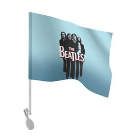 Флаг для автомобиля с принтом The Beatles , 100% полиэстер | Размер: 30*21 см | beatles | rock | the beatles | битлз | битлс | битлы | рок
