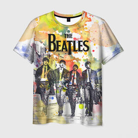 Мужская футболка 3D с принтом The Beatles , 100% полиэфир | прямой крой, круглый вырез горловины, длина до линии бедер | beatles | rock | the beatles | битлз | битлс | битлы | рок