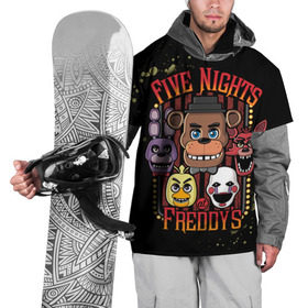 Накидка на куртку 3D с принтом Five Nights At Freddy`s , 100% полиэстер |  | Тематика изображения на принте: five nights at freddys | fnaf | freddy | игры | медведь | мишка | фнаф | фредди