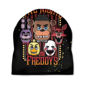 Шапка 3D с принтом Five Nights At Freddy`s , 100% полиэстер | универсальный размер, печать по всей поверхности изделия | five nights at freddys | fnaf | freddy | игры | медведь | мишка | фнаф | фредди