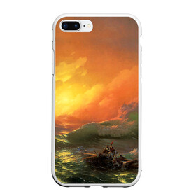Чехол для iPhone 7Plus/8 Plus матовый с принтом Айвазовский - 9 Вал , Силикон | Область печати: задняя сторона чехла, без боковых панелей | 9 вал | айвазовский | вал | девятый | картина | море | пейзаж | феодосия | художник | черное | шторм
