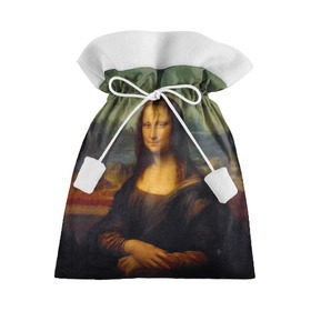 Подарочный 3D мешок с принтом Леонардо да Винчи - Мона Лиза , 100% полиэстер | Размер: 29*39 см | Тематика изображения на принте: картина | леонардо да винчи | лиза | мона | мона лиза | художник