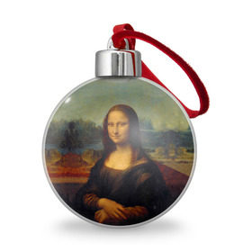 Ёлочный шар с принтом Леонардо да Винчи - Мона Лиза , Пластик | Диаметр: 77 мм | Тематика изображения на принте: картина | леонардо да винчи | лиза | мона | мона лиза | художник