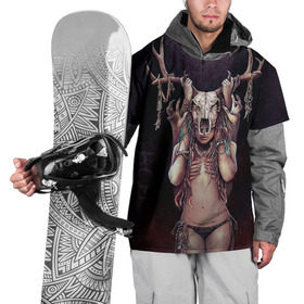 Накидка на куртку 3D с принтом Хранительница леса , 100% полиэстер |  | Тематика изображения на принте: готика | кристофер ловелл | лес | мода | рога | стиль | хит | хранительница леса