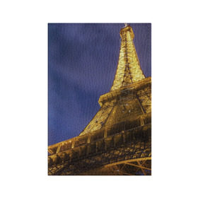 Обложка для паспорта матовая кожа с принтом Эйфелева башня , натуральная матовая кожа | размер 19,3 х 13,7 см; прозрачные пластиковые крепления | Тематика изображения на принте: париж | эйфелева башня