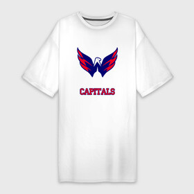 Платье-футболка хлопок с принтом Washington Capitals ,  |  | Тематика изображения на принте: capitals | washington capitals | спорт | хоккей